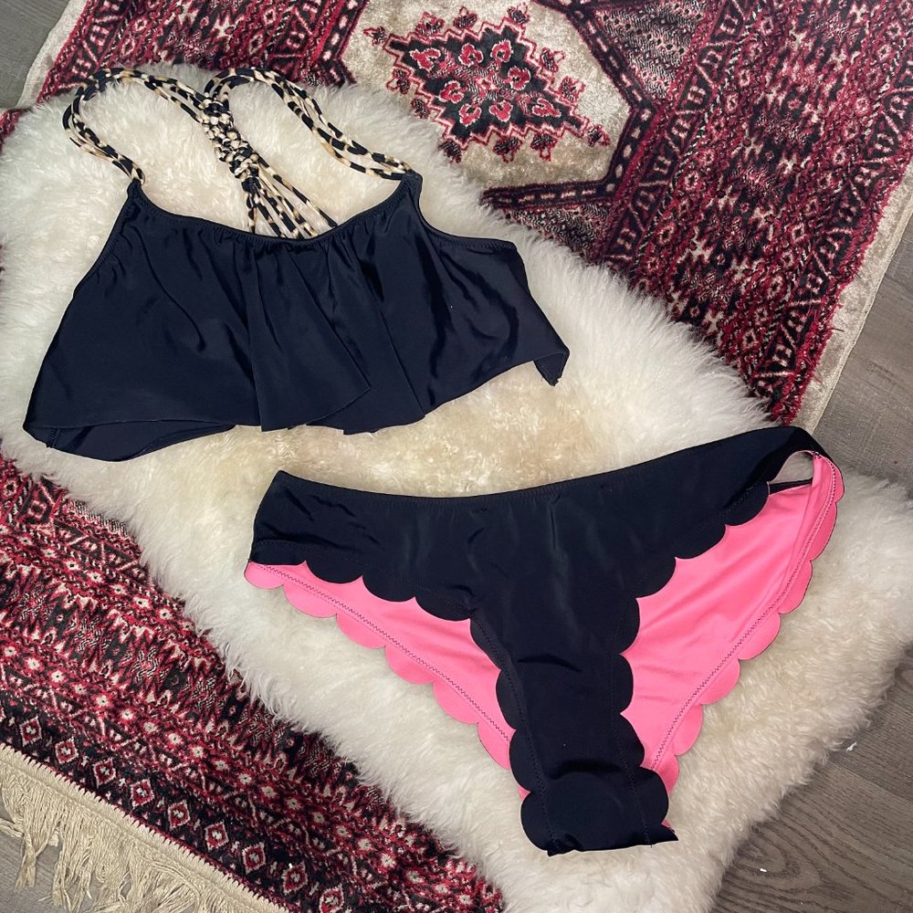 Pink Brand - Black Bikini Set Top XS Bottom Med - Picture 6 of 6